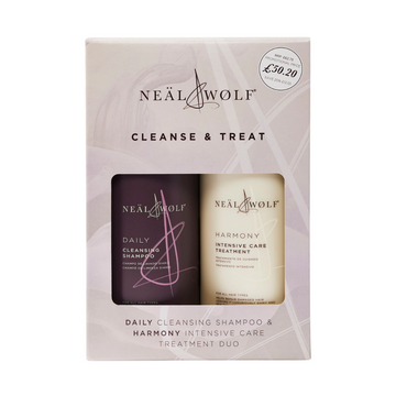 Image of Neal & Wolf Cleanse & Treat Daily Shampoo & Harmony Treatment 950ml Duo